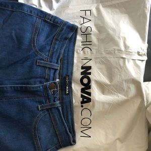 Classic high waist skinny jeans blue